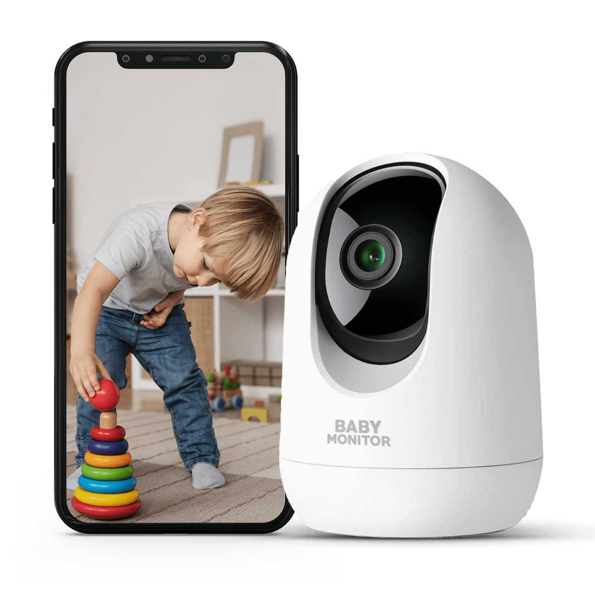 Babyphone Caméra WiFi HD avec Vision Nocturne — Surveillance Bébé et Sécurité