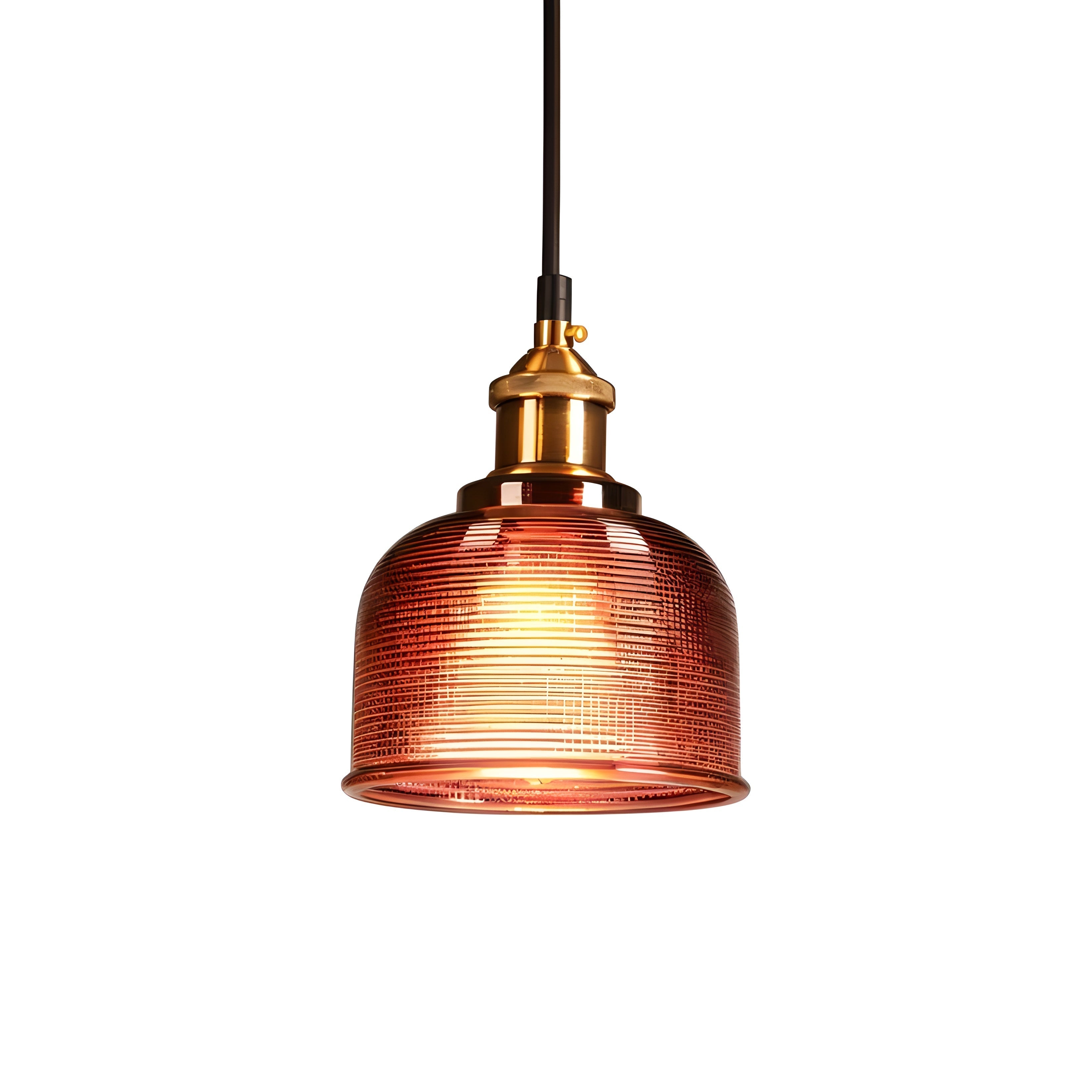 HeritageGlow Suspension Cloche Vintage Brillante | Nostalgique Rouge ou Bleu