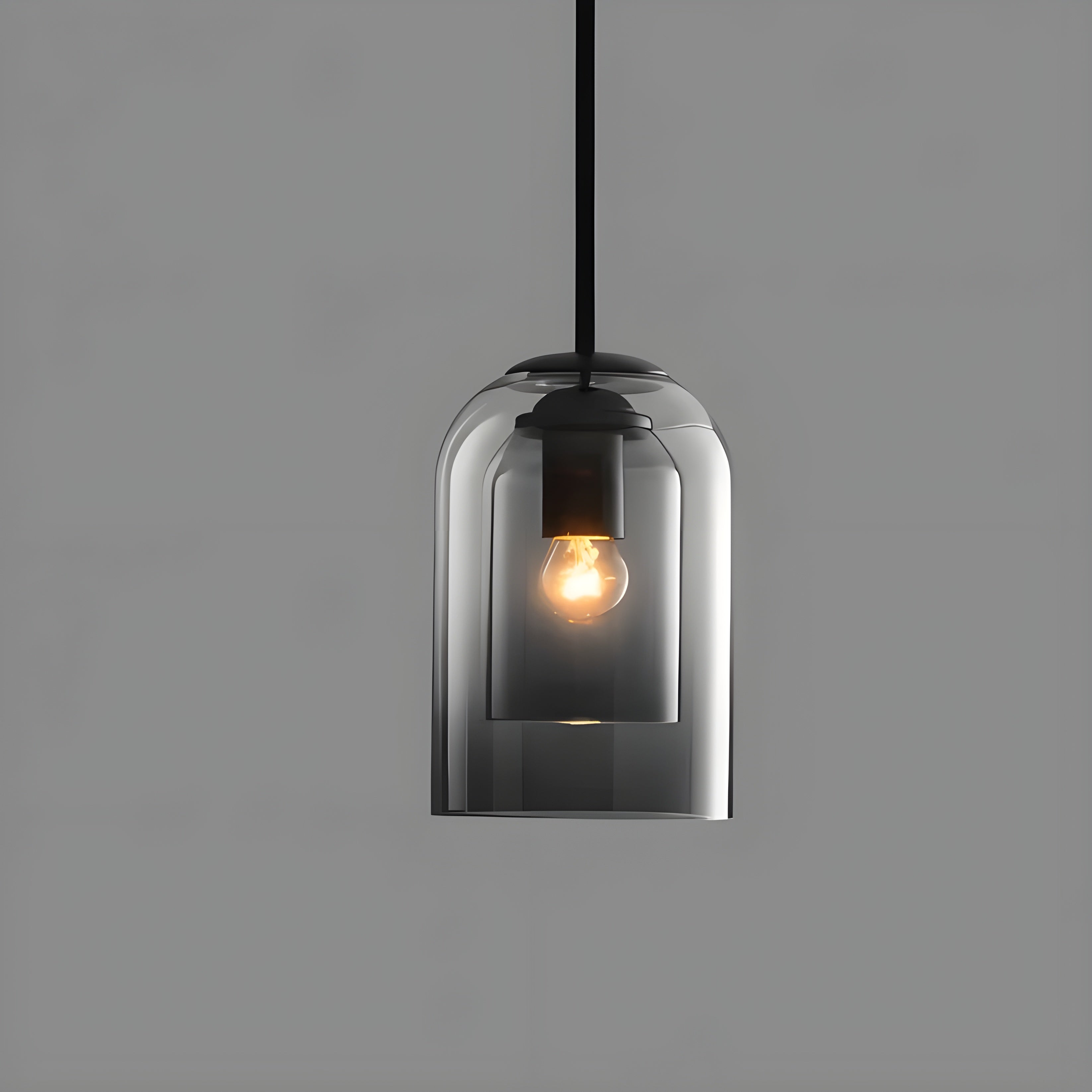 SkyGleam Suspension Double Verre Fumé ou Brun | Ambiance Stratifiée Moderne