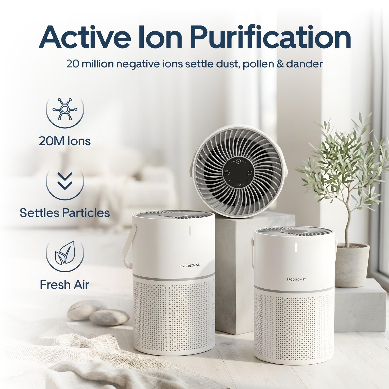 Purificateur d'Air HEPA Intelligent Atmos — Idéal Allergie et Asthme