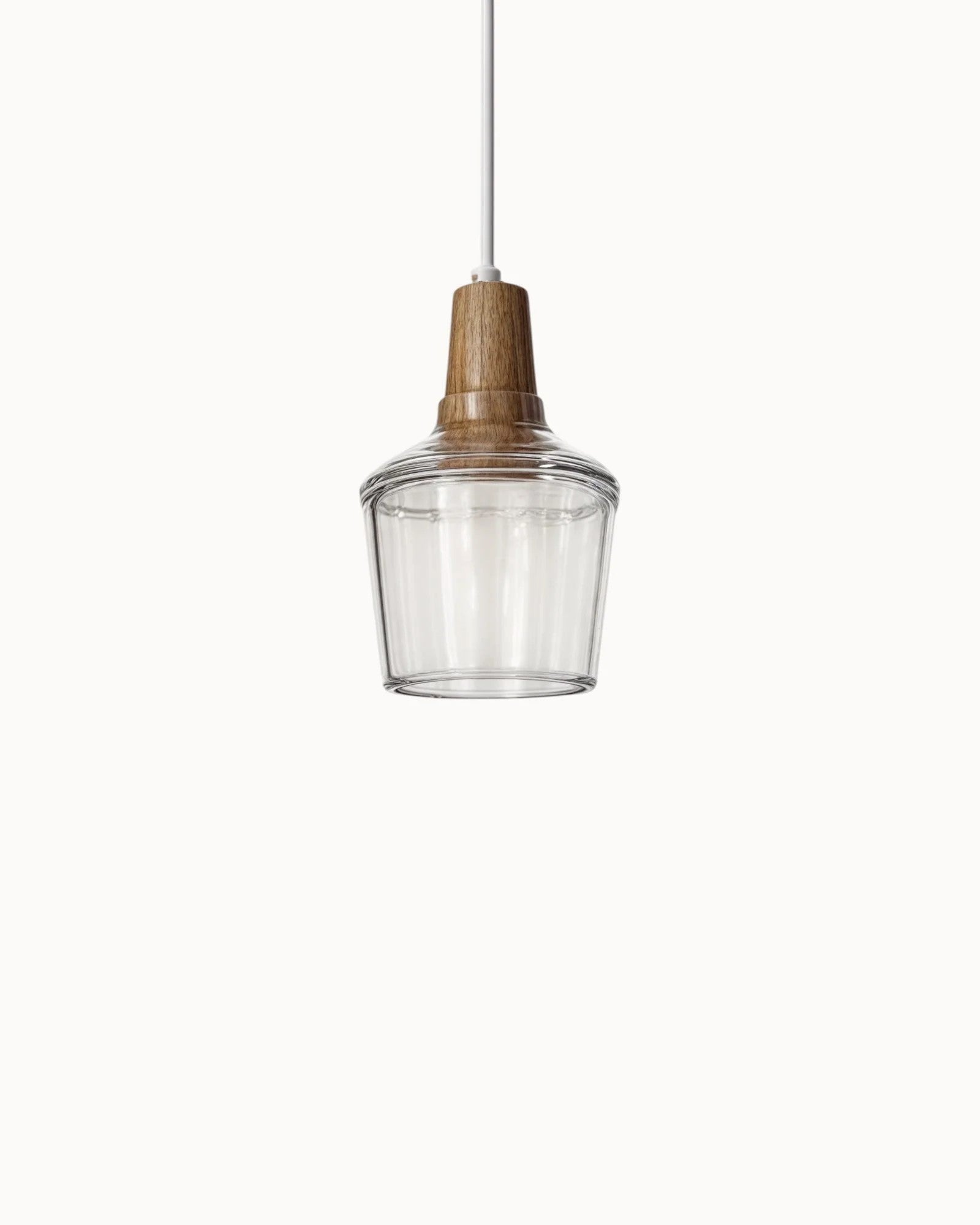 WoodenHalo Suspension Anneau en Bois LED | Design Anneau pour Salon Transparent A ou B