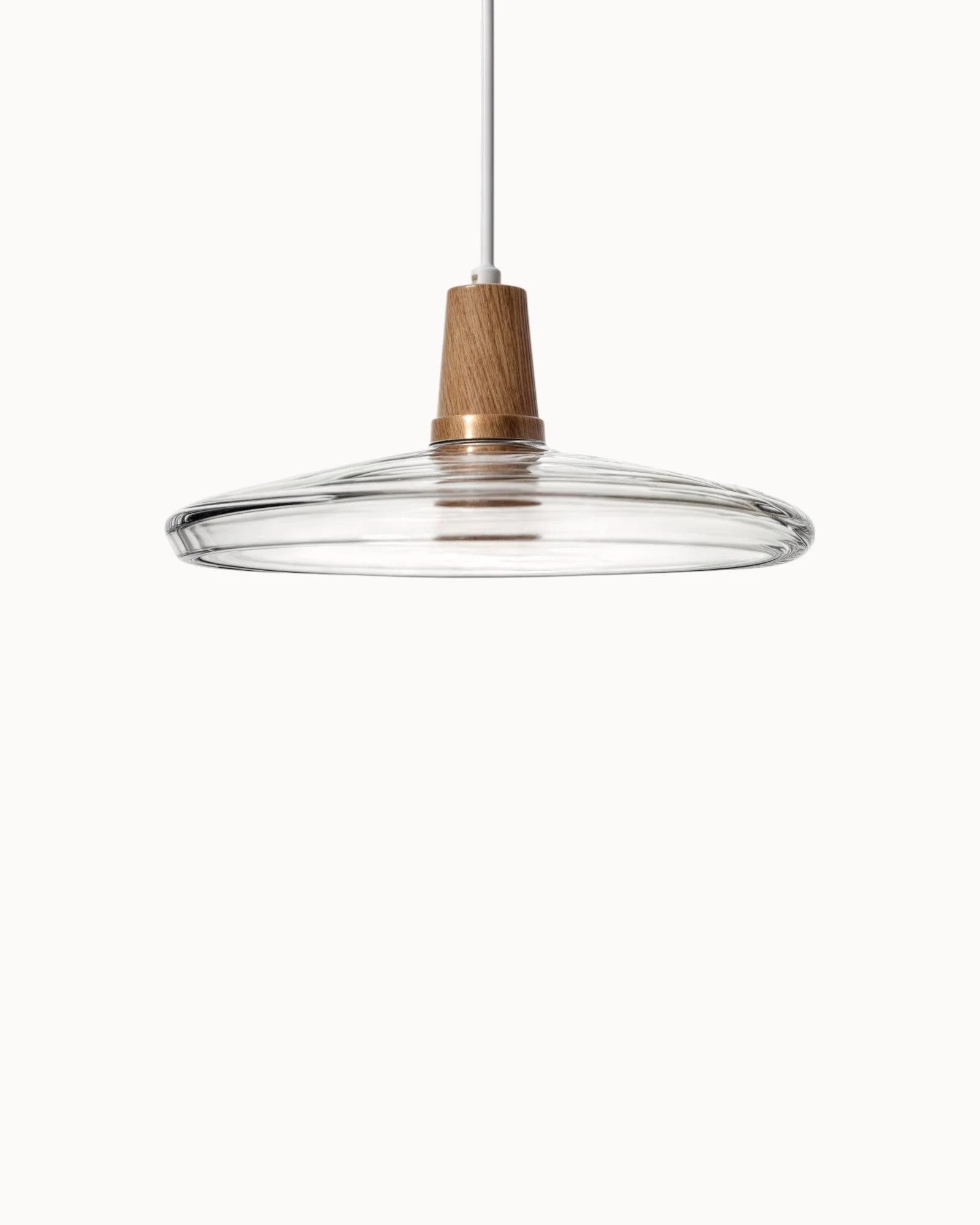 WoodenHalo Suspension Anneau en Bois LED | Design Anneau pour Salon Transparent A ou B
