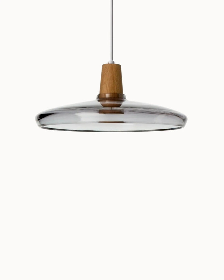 WoodenHalo Suspension Anneau en Bois LED | Design Anneau pour Salon Transparent A ou B
