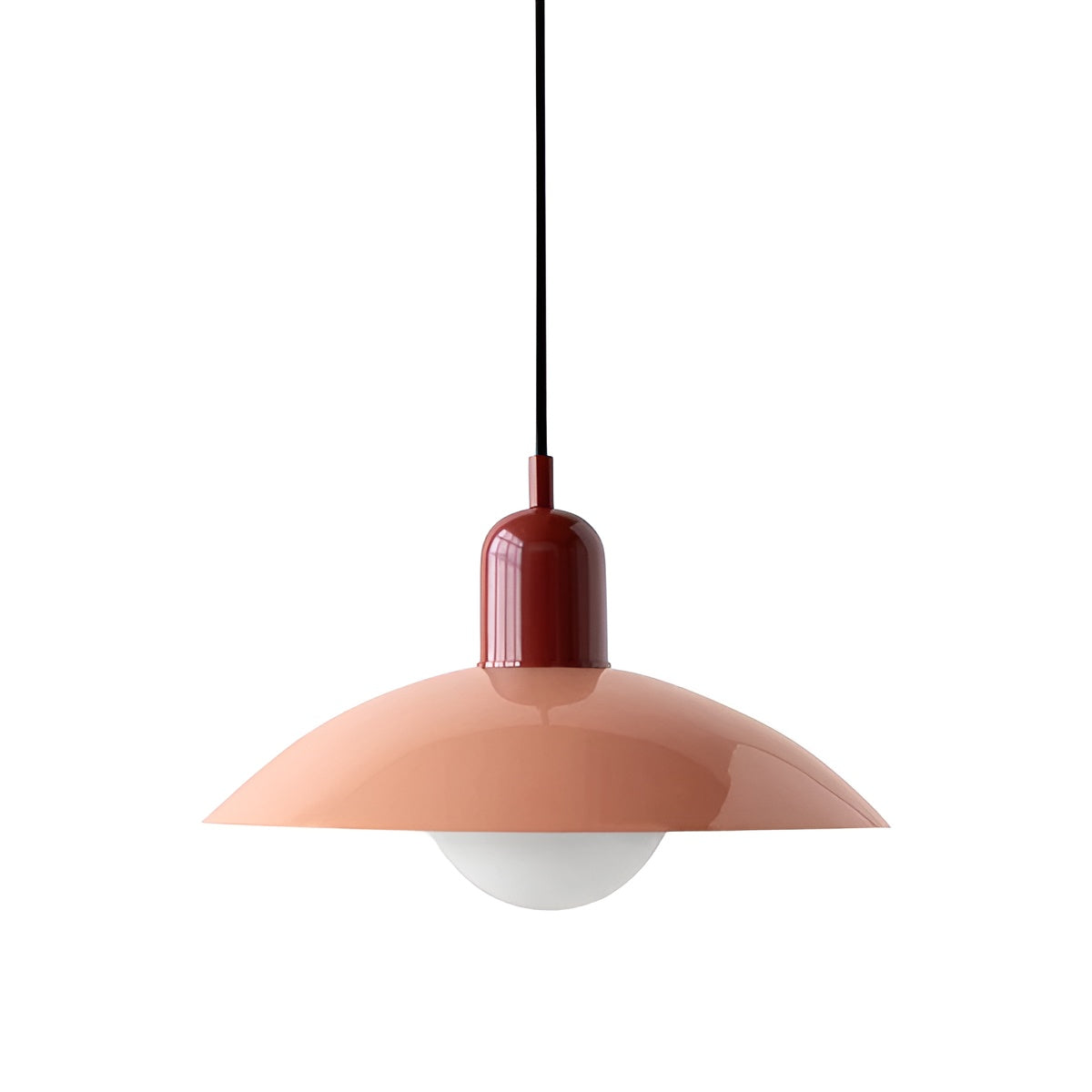 Macaron Suspension Scandinave Pastel Réglable | Blanc et Rose pour Salon
