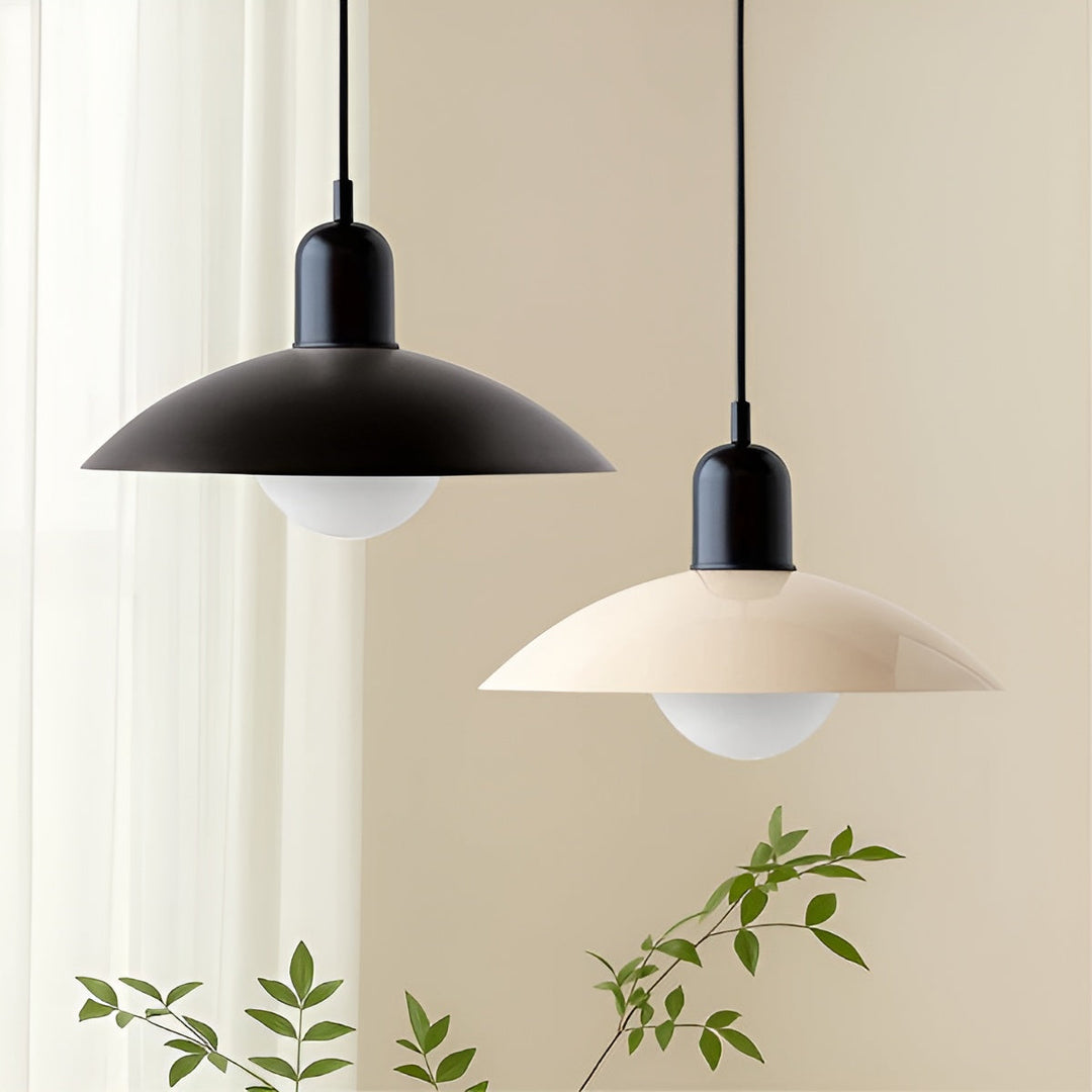 Macaron Suspension Scandinave Pastel Réglable | Blanc et Rose pour Salon
