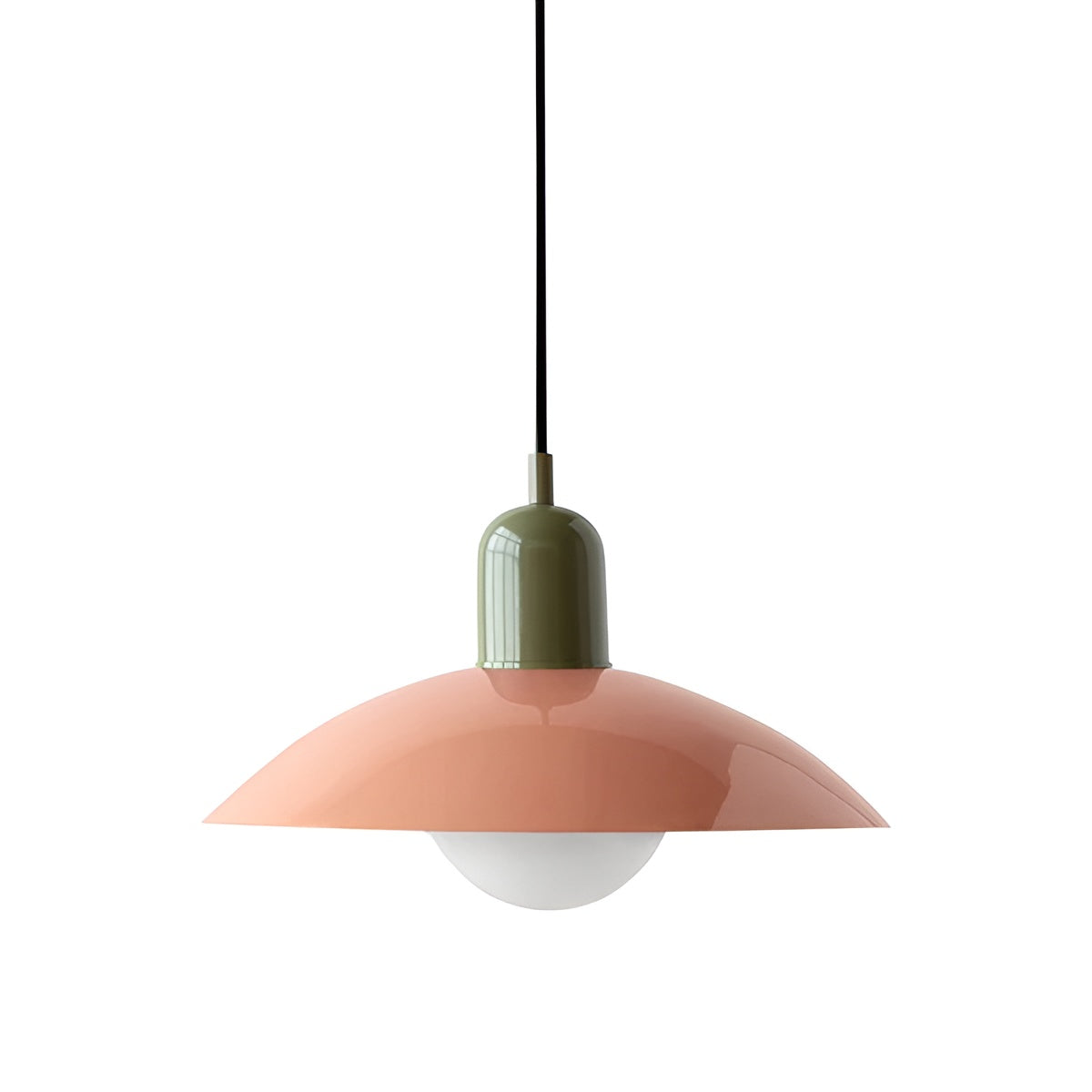 Macaron Suspension Scandinave Pastel Réglable | Blanc et Rose pour Salon