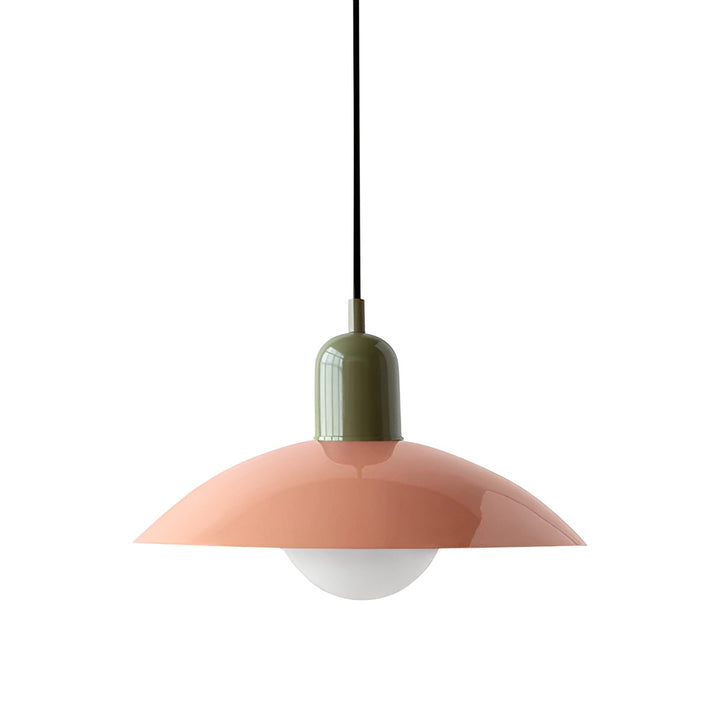 Macaron Suspension Scandinave Pastel Réglable | Blanc et Rose pour Salon