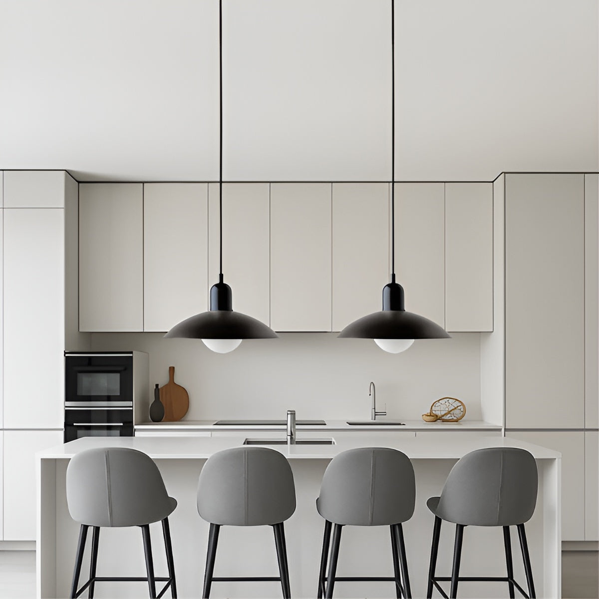 Macaron Suspension Scandinave Pastel Réglable | Blanc et Rose pour Salon