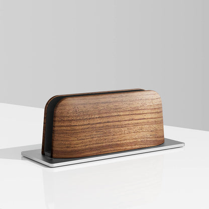Support Vertical Laptop en Bois Noyer — Libère l'Espace et Améliore la Ventilation