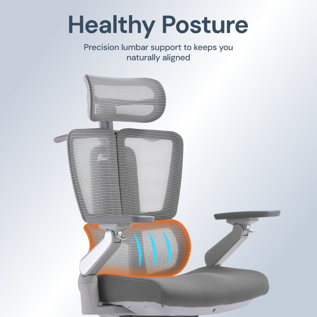 Chaise de Bureau Apex en Maille Haute Performance — Ergonomie Avancée