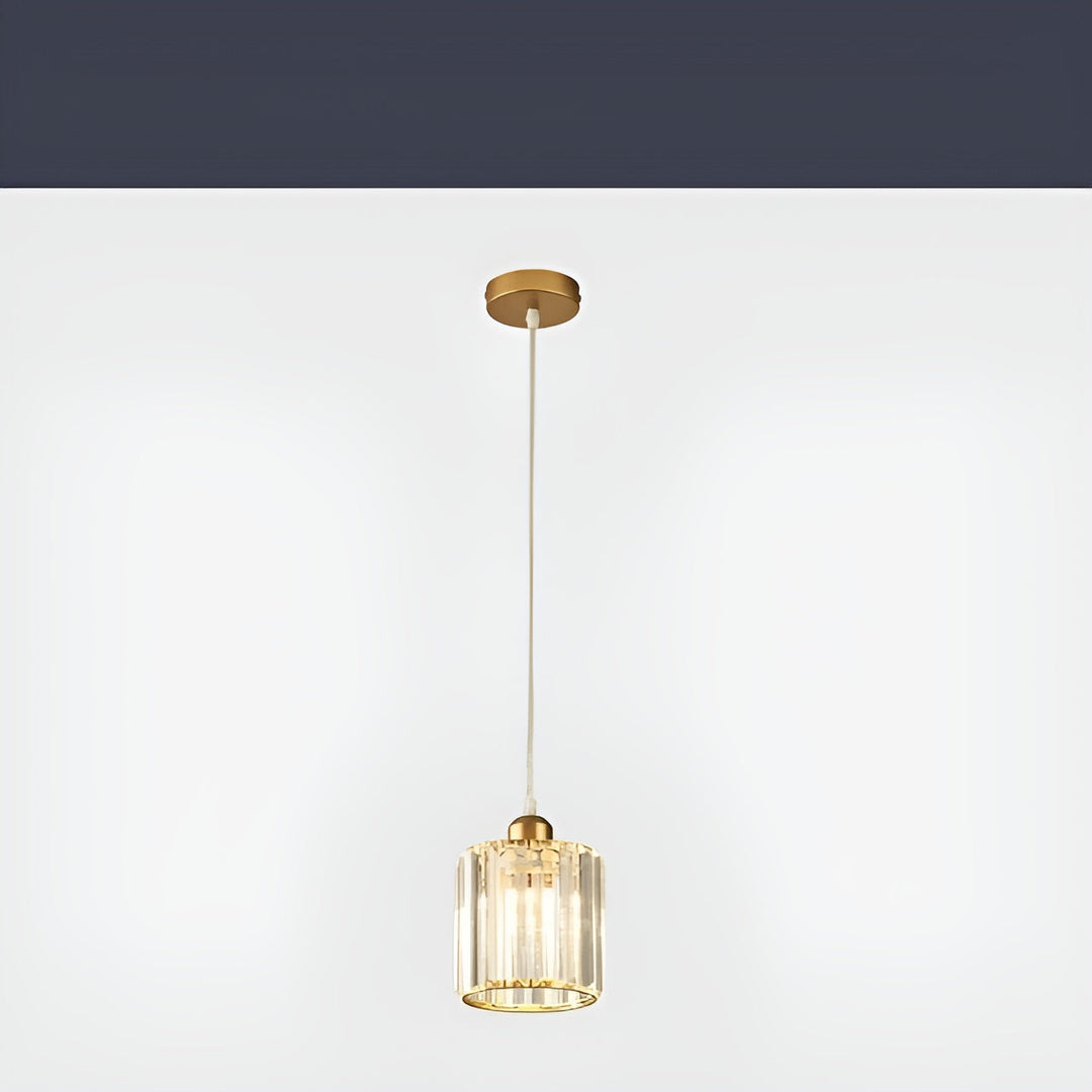 BrilliantGlow Suspension K9 Cristal Élégante | Noir Rond Scintillant Premium
