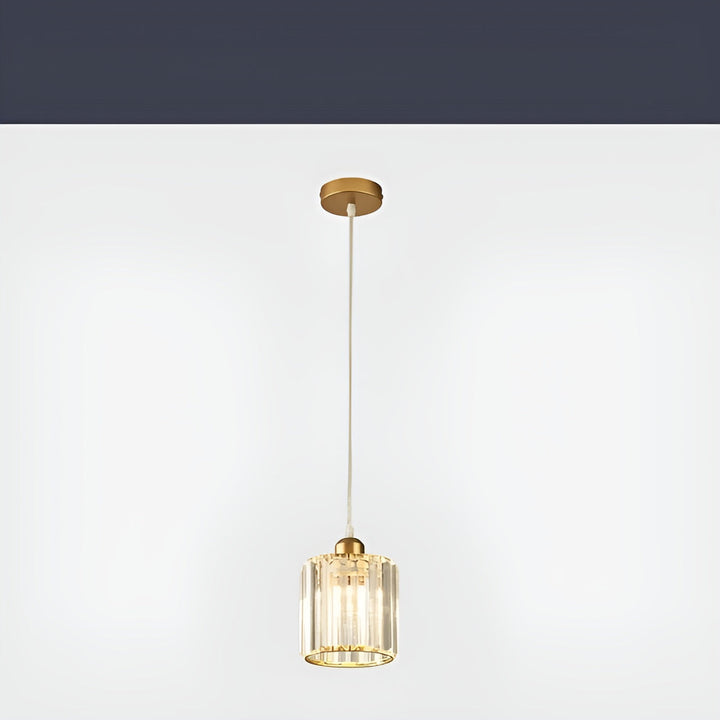 BrilliantGlow Suspension K9 Cristal Élégante | Noir Rond Scintillant Premium