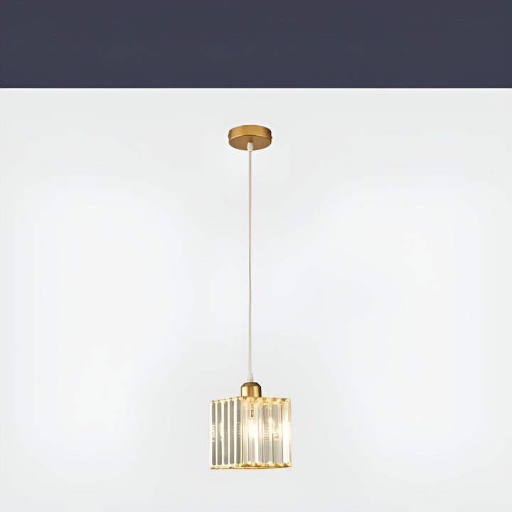 BrilliantGlow Suspension K9 Cristal Élégante | Noir Rond Scintillant Premium