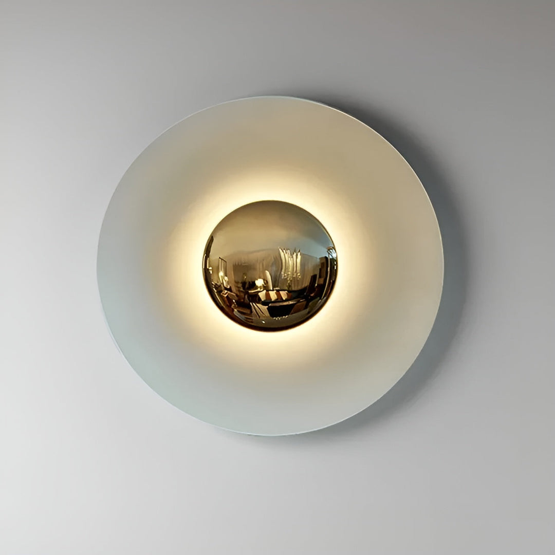 Applique Ronde LED Moderne Accent | Orange Doré Chaud 30cm Élégant