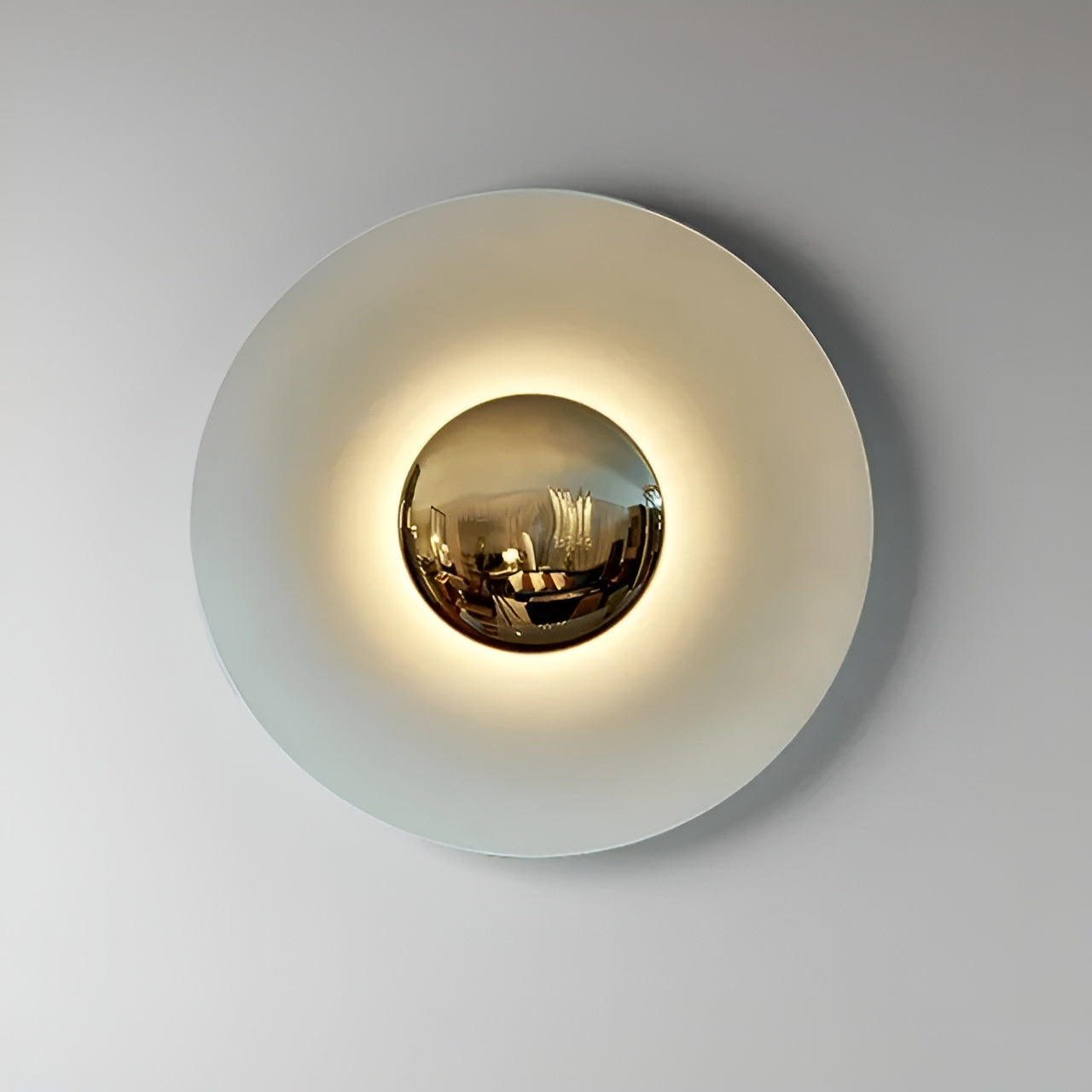 Applique Ronde LED Moderne Accent | Orange Doré Chaud 30cm Élégant