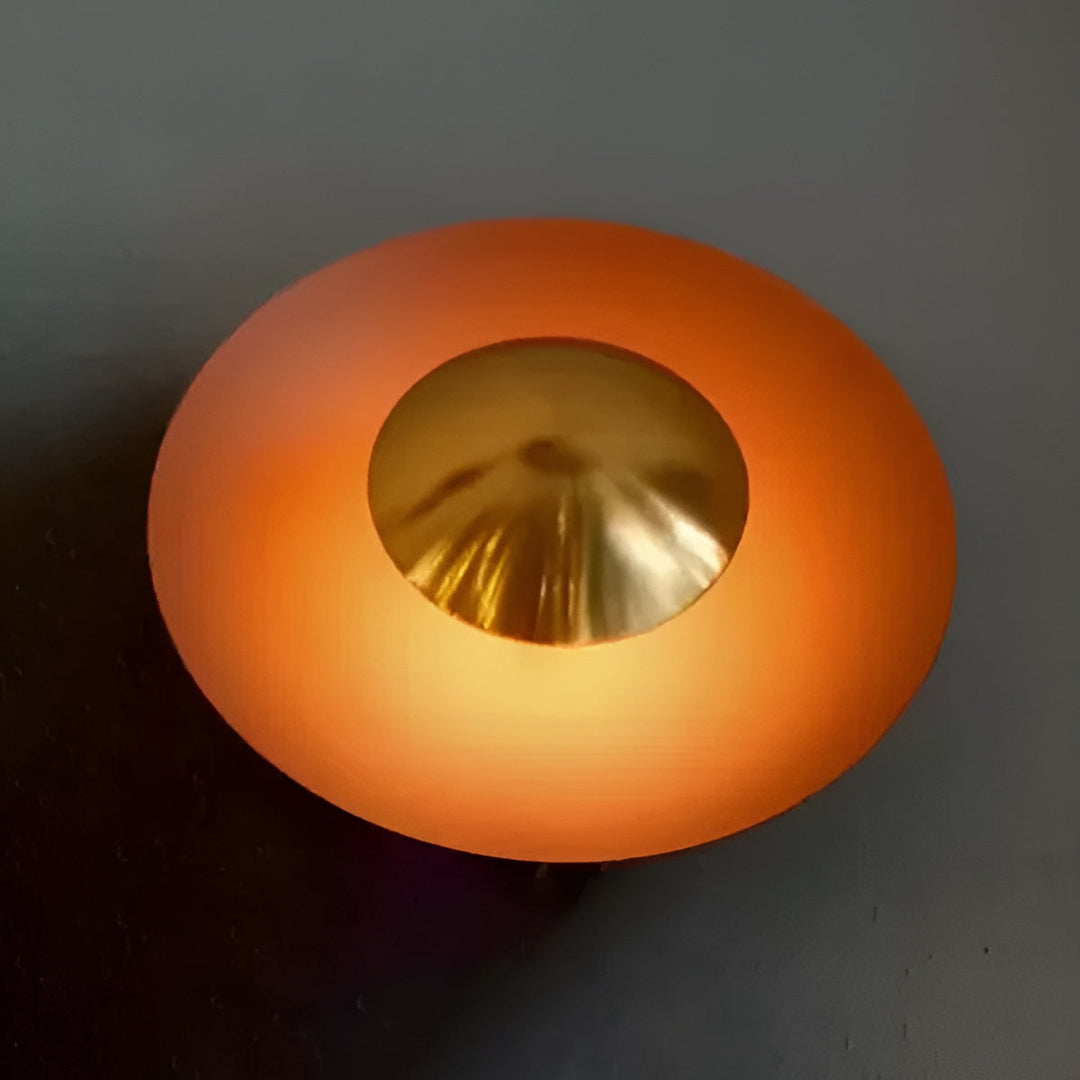 Applique Ronde LED Moderne Accent | Orange Doré Chaud 30cm Élégant