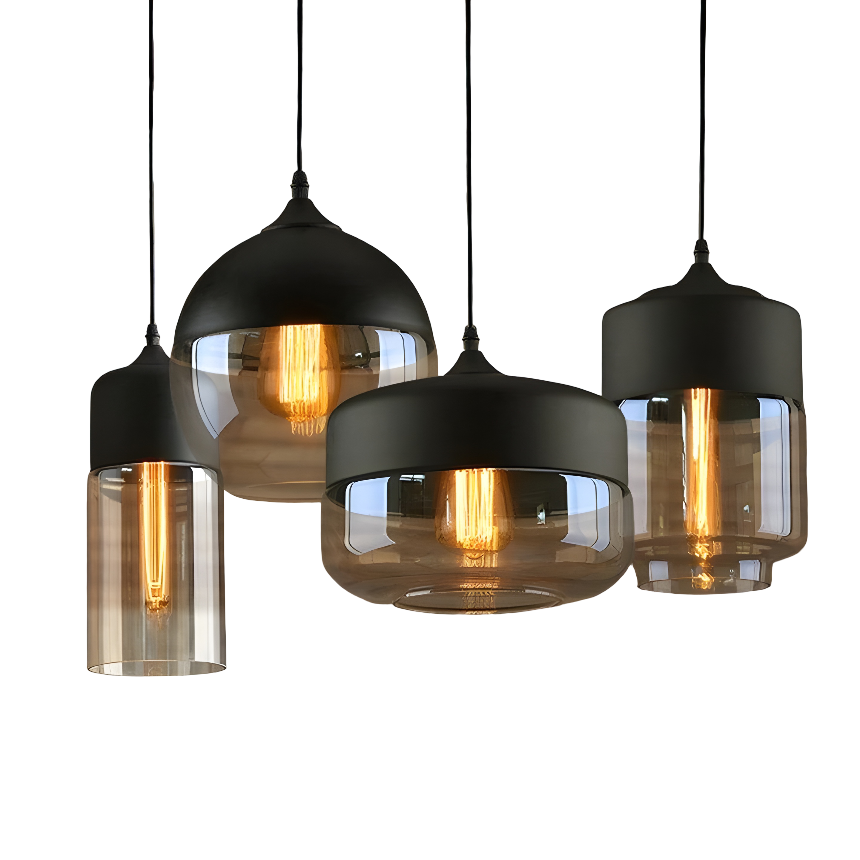 Suspension Verre Scandinave Stylée | Classique ou Ronde pour Salons Élégants