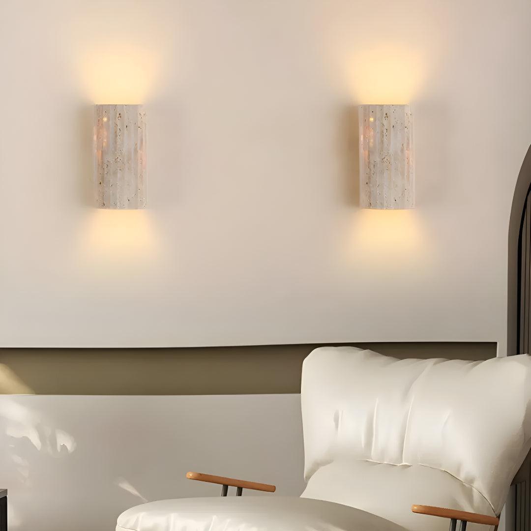 Applique Pierre Naturelle LED | Lumière Chaude Noble pour Intérieur Luxueux