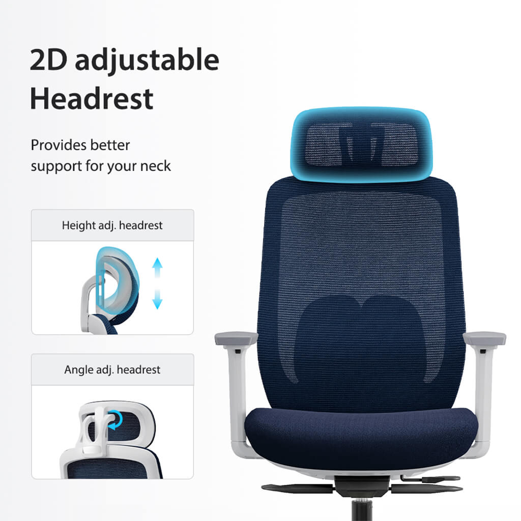 Chaise de Bureau Ergonomique Aera en Maille — 7 Couleurs disponibles