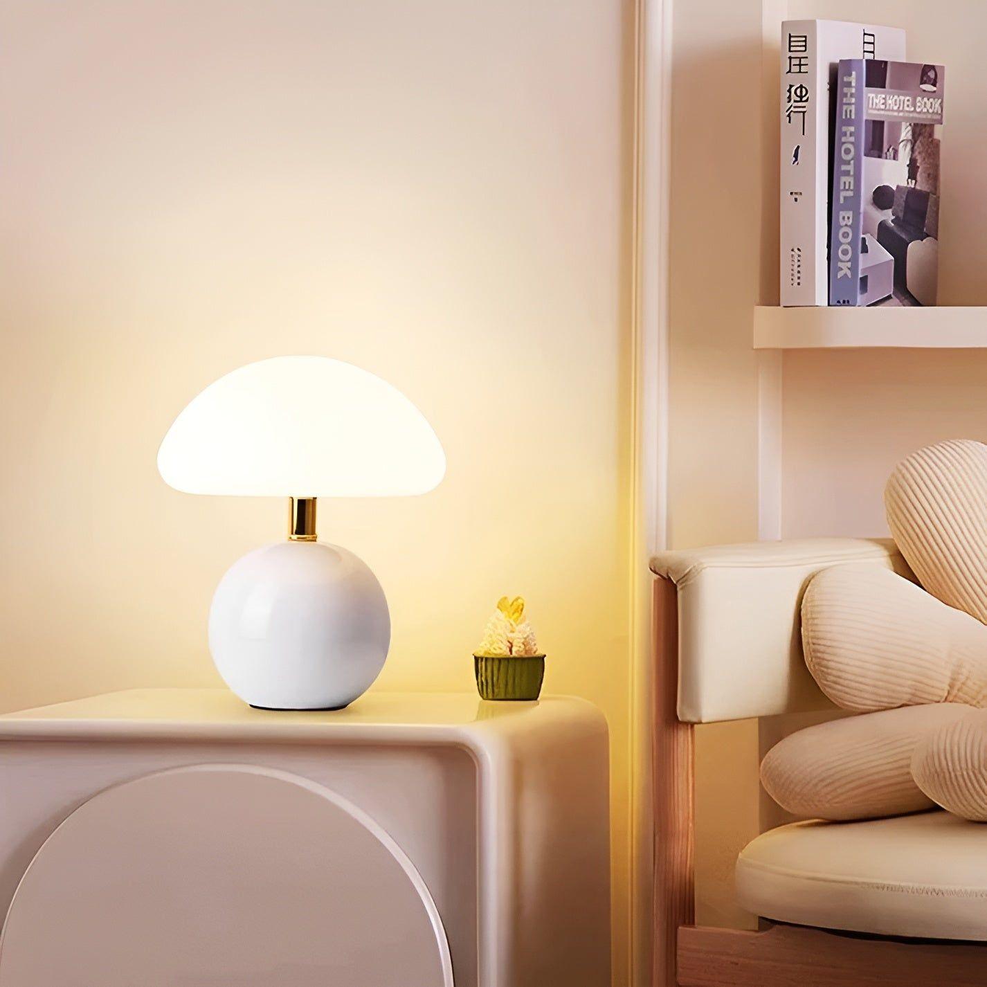 CreamyShine Veilleuse Champignon Cosy | Lumière Chaude Rose ou Jaune Chambre
