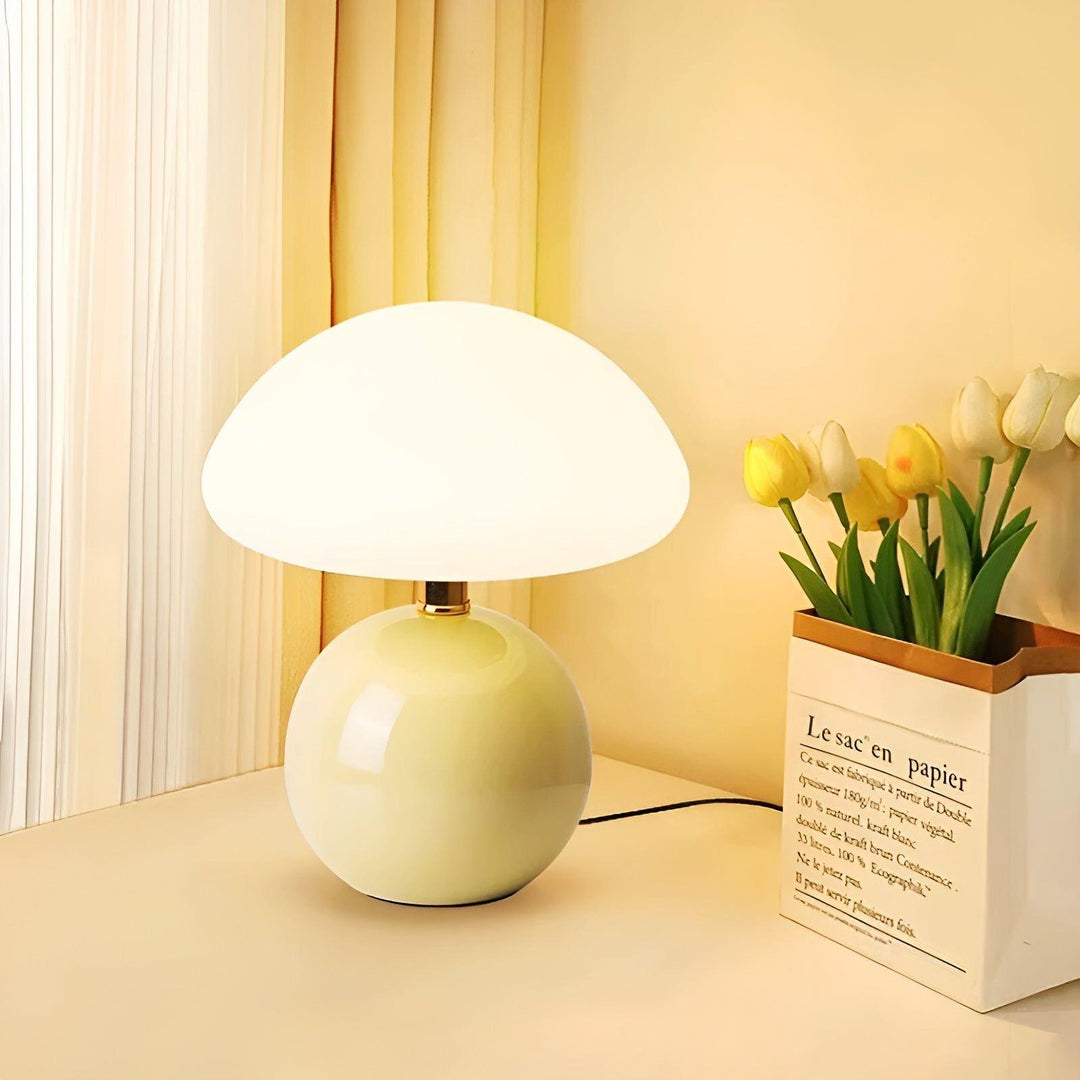 CreamyShine Veilleuse Champignon Cosy | Lumière Chaude Rose ou Jaune Chambre