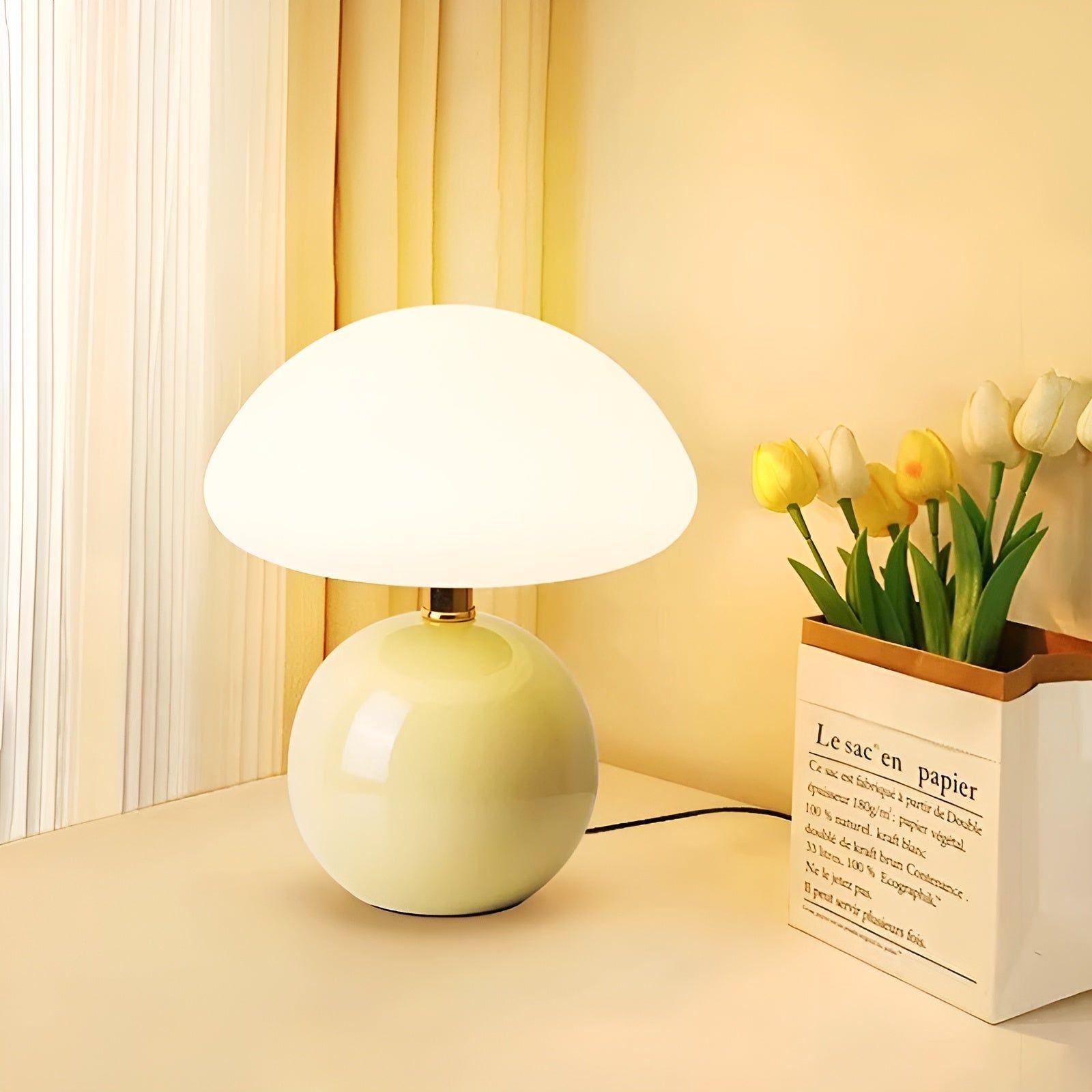CreamyShine Veilleuse Champignon Cosy | Lumière Chaude Rose ou Jaune Chambre
