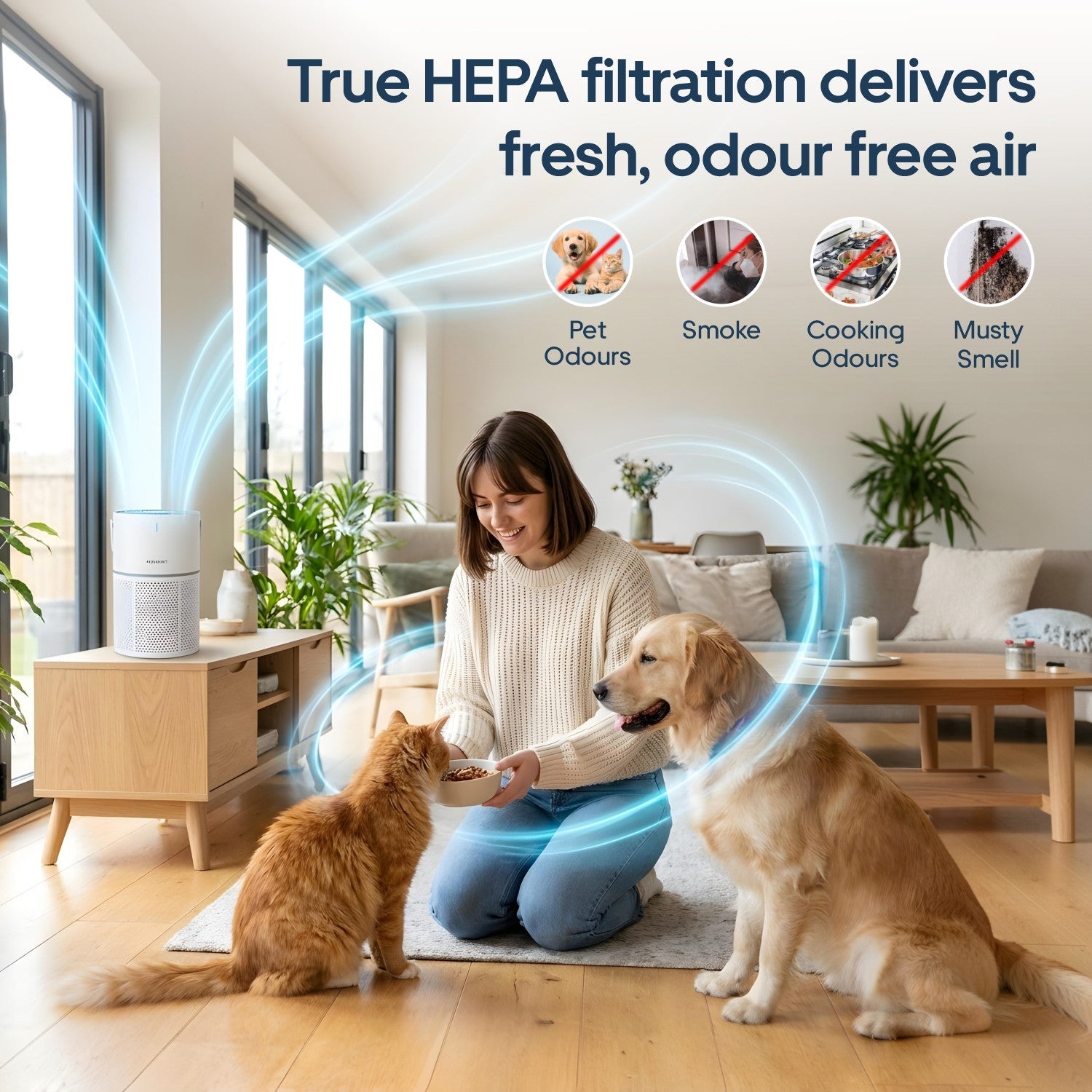 Purificateur d'Air HEPA Intelligent Atmos — Idéal Allergie et Asthme