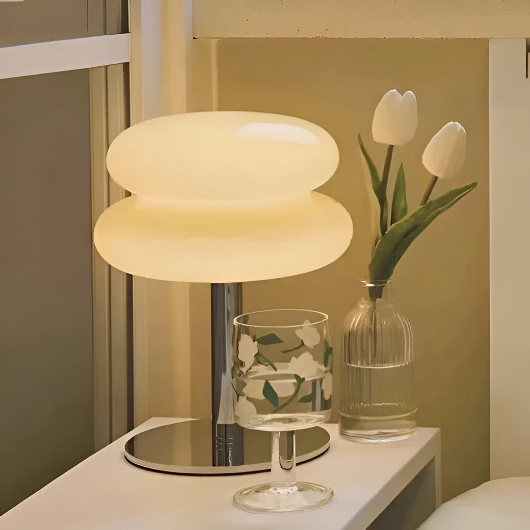 Lampe Macaron Verre Élégante Ambiance | Jaune Orange pour Salon Cosy