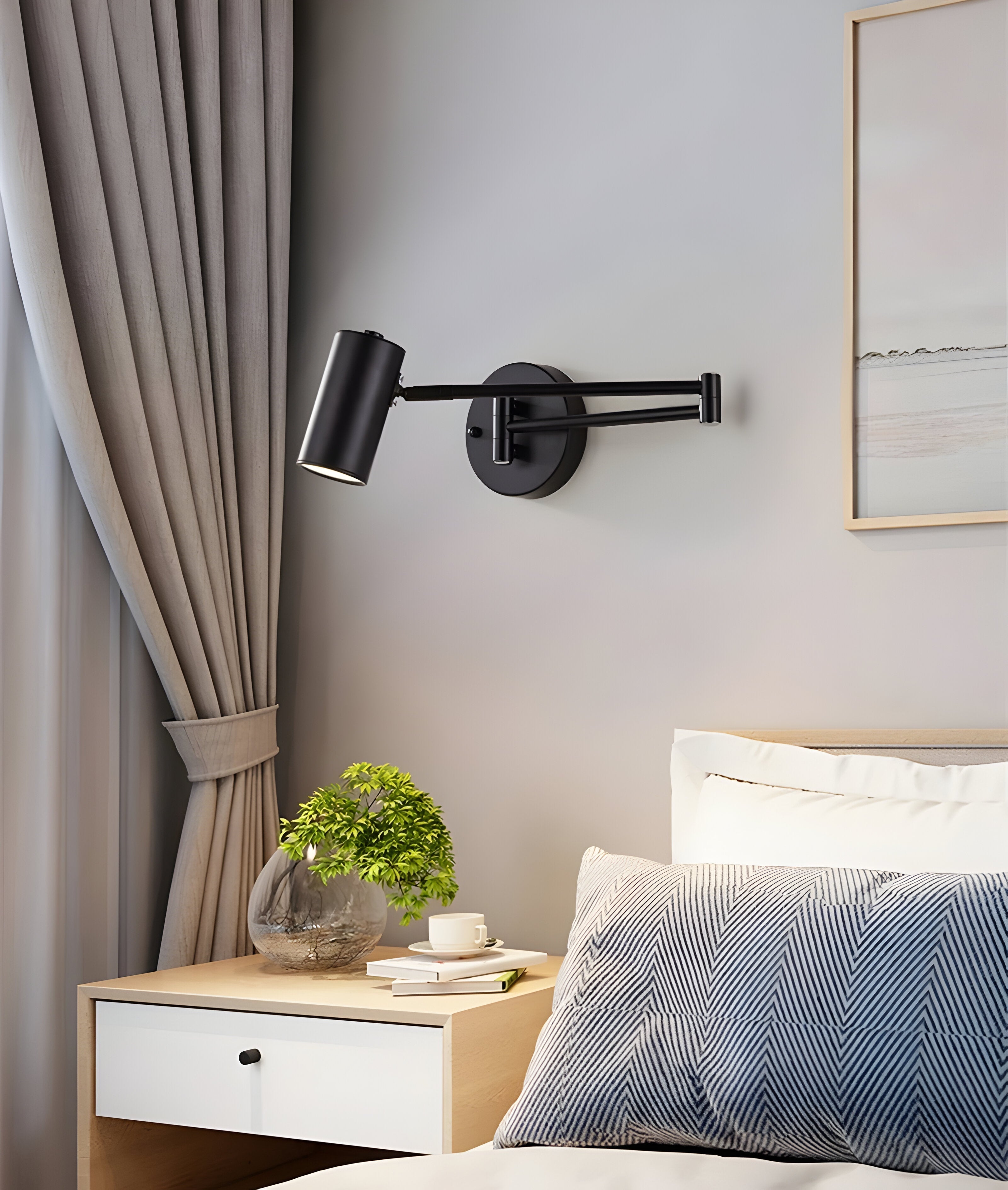 Lorix Applique LED Bras Articulé | Lampe de Lecture Chambre et Bureau