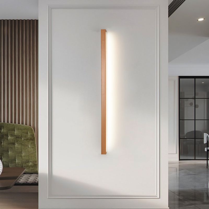 Muto Applique Linéaire Bois et Acrylique | Salon et Chambre Design Naturel
