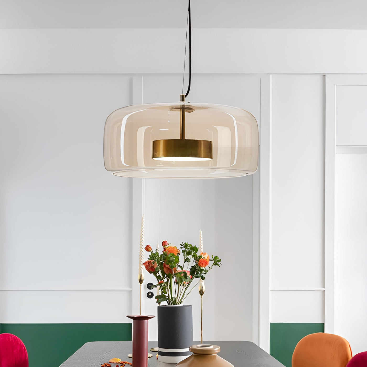 Suspension Verre Intemporelle | Décoration Élégante Salon et Salle à Manger