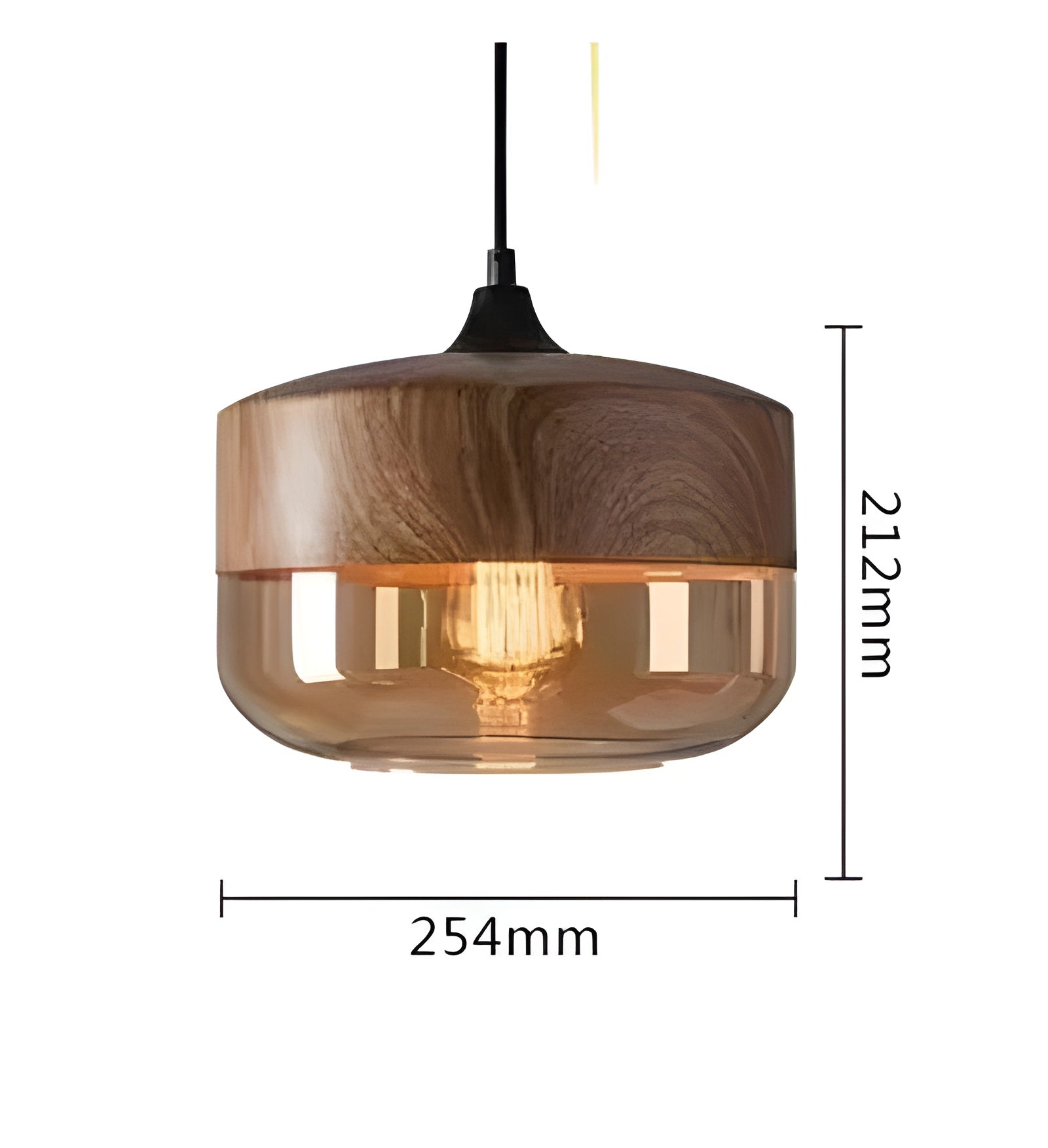 RusticLuxe Suspension Bois Vintage Luxe | Boule ou Cylindre pour Salon