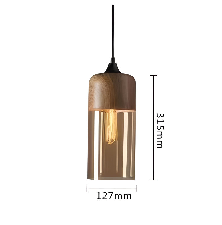 RusticLuxe Suspension Bois Vintage Luxe | Boule ou Cylindre pour Salon