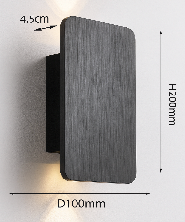 Applique Verre Rectangulaire Nordic 2 Lumières | Blanc Chaud ou Neutre LED
