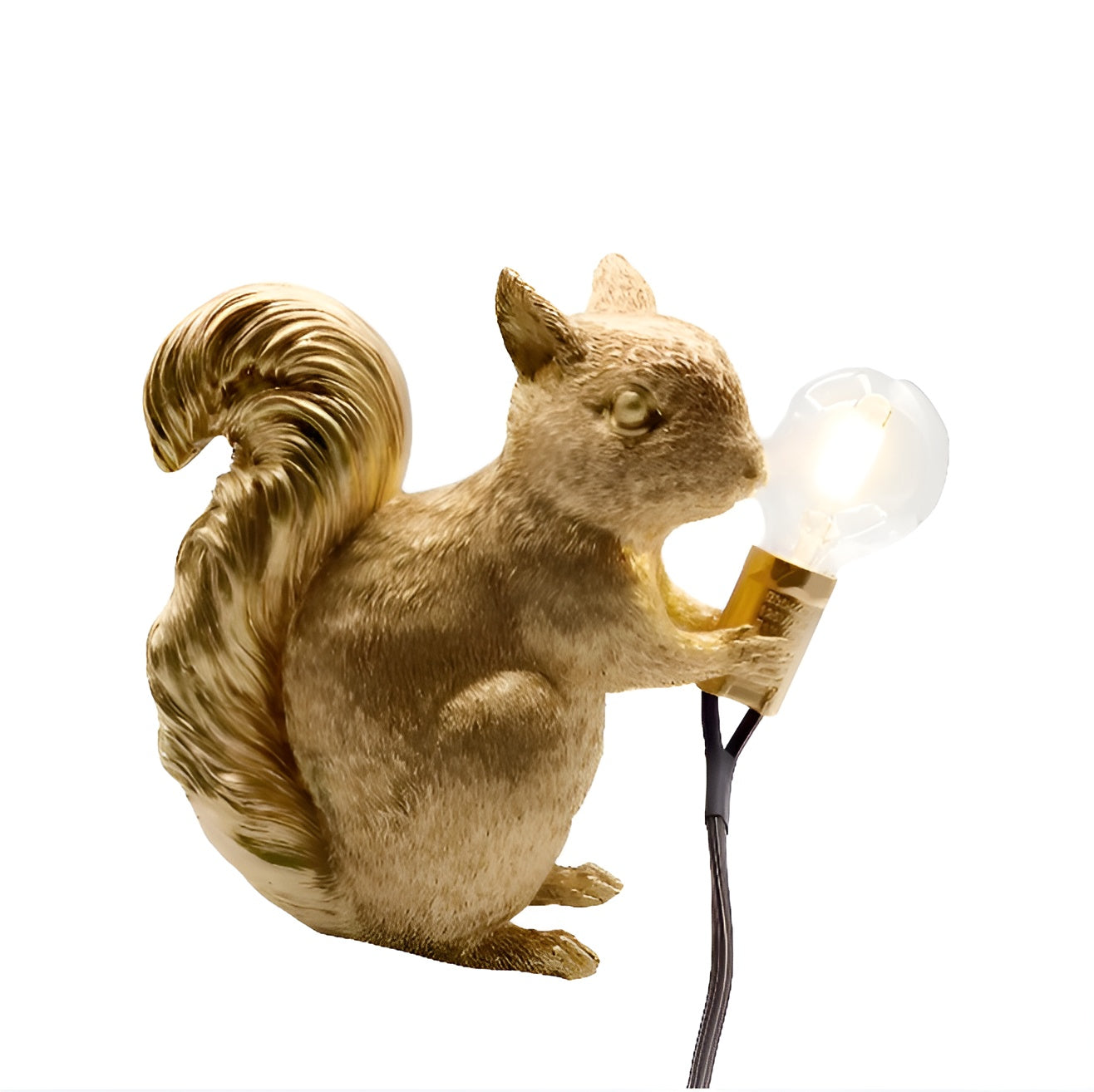 Lampe Écureuil Nordic Décorative | Mignonne Or ou Blanc pour Chambre