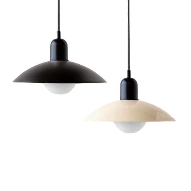 Macaron Suspension Scandinave Pastel Réglable | Blanc et Rose pour Salon