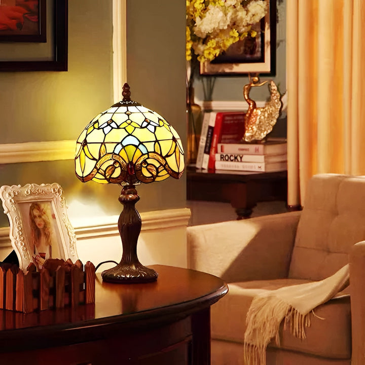 Lampe Baroque Verre Artisanale | Décoration Luxueuse pour Bureau et Maison
