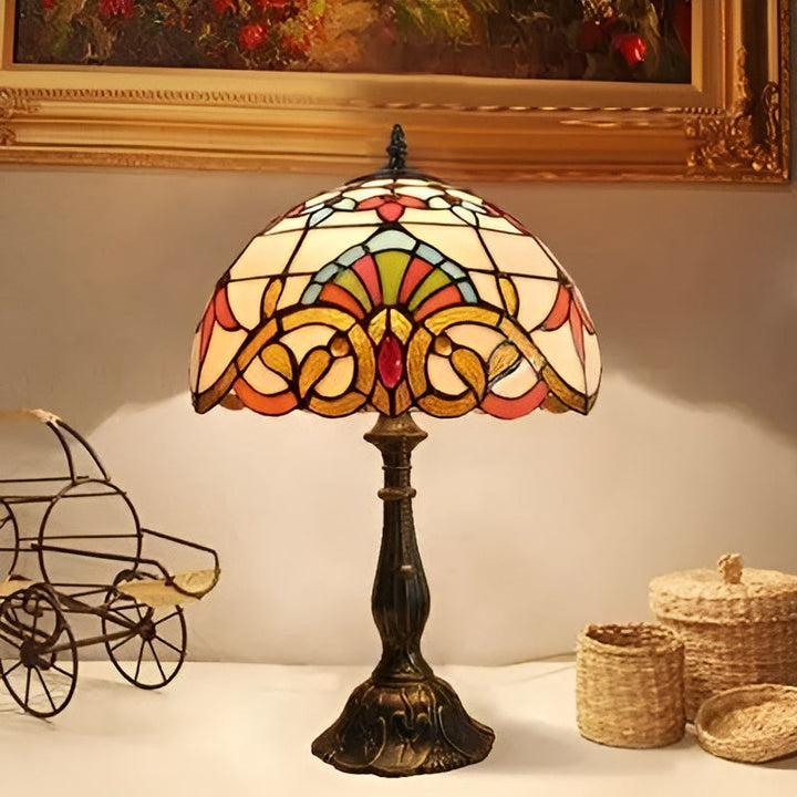 Lampe Baroque Verre Artisanale | Décoration Luxueuse pour Bureau et Maison