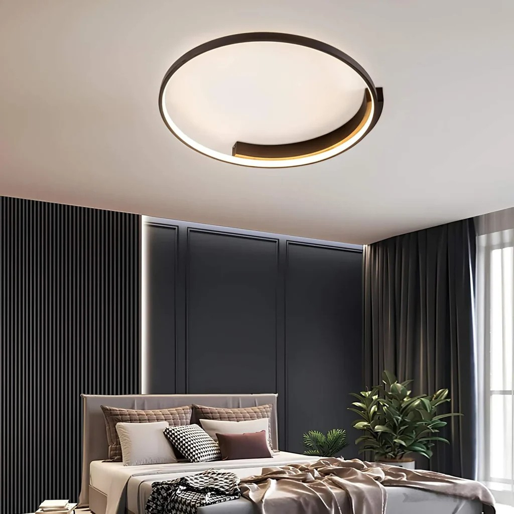 Plafonnier LED Moderne Économique | Salon et Salle à Manger Stylé Noir ou Blanc