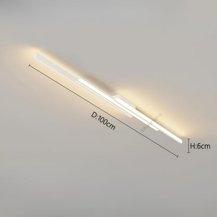 Plafonnier LED Long et Fin | Couloir Escalier et Chambre Blanc Chaud Élégant
