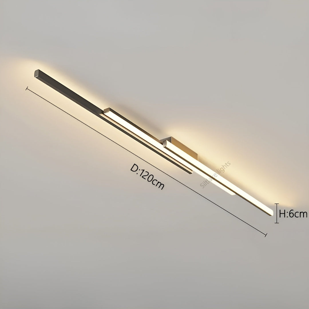 Plafonnier LED Long et Fin | Couloir Escalier et Chambre Blanc Chaud Élégant