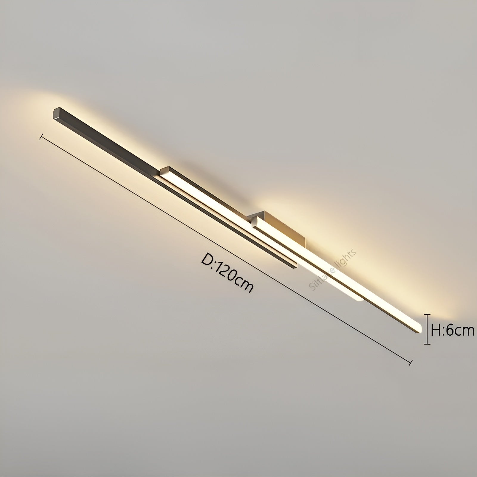 Plafonnier LED Long et Fin | Couloir Escalier et Chambre Blanc Chaud Élégant