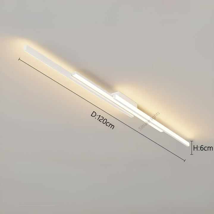 Plafonnier LED Long et Fin | Couloir Escalier et Chambre Blanc Chaud Élégant