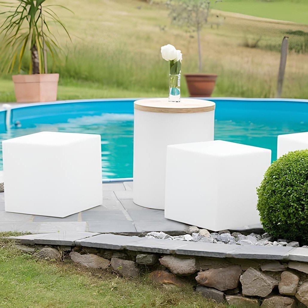 CubeAura Lampe Cube Géométrique Jardin | Éclairage Extérieur Design 10 ou 15cm