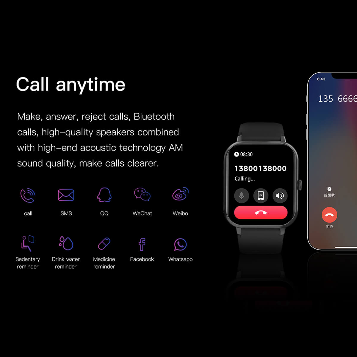 Montre Connectée Fitness Tracker — Suivi Santé Sport et Sommeil