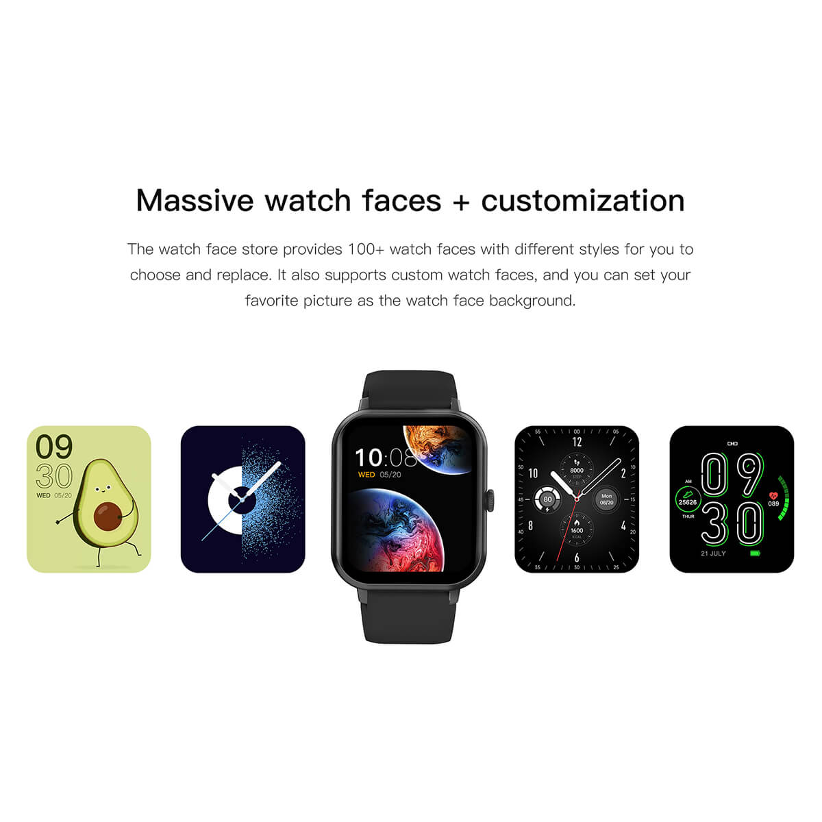 Montre Connectée Fitness Tracker — Suivi Santé Sport et Sommeil