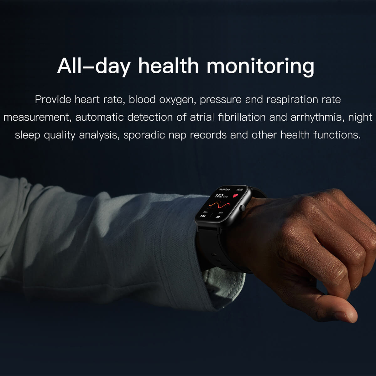 Montre Connectée Fitness Tracker — Suivi Santé Sport et Sommeil