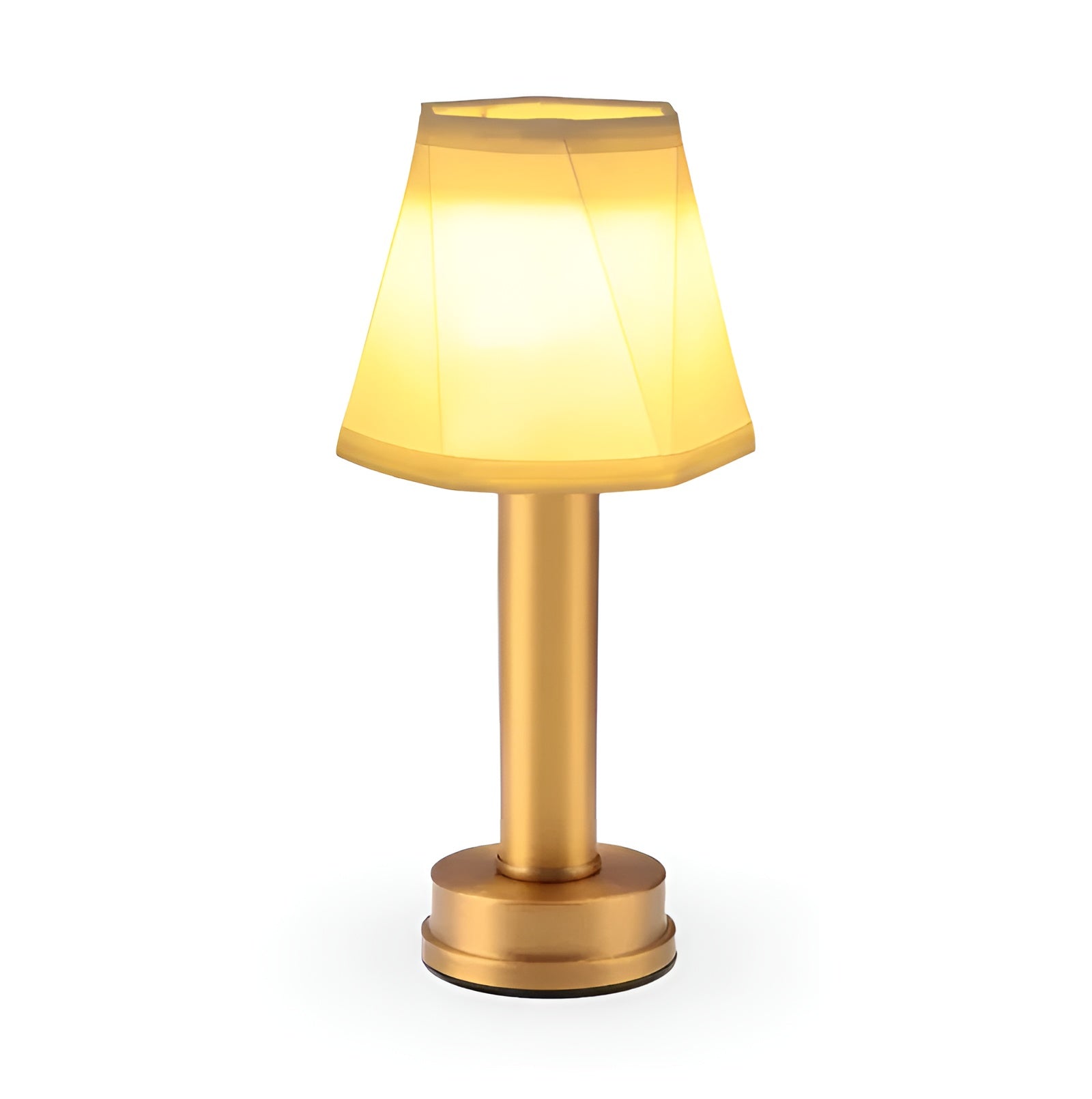 Lampe Aluminium Vintage Dimmable Abat-Jour Tissu | Salon et Bar Or