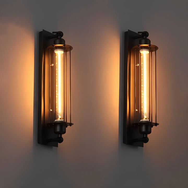 Applique Vintage LED Stylée | Salon et Couloir Noir Rétro Élégant