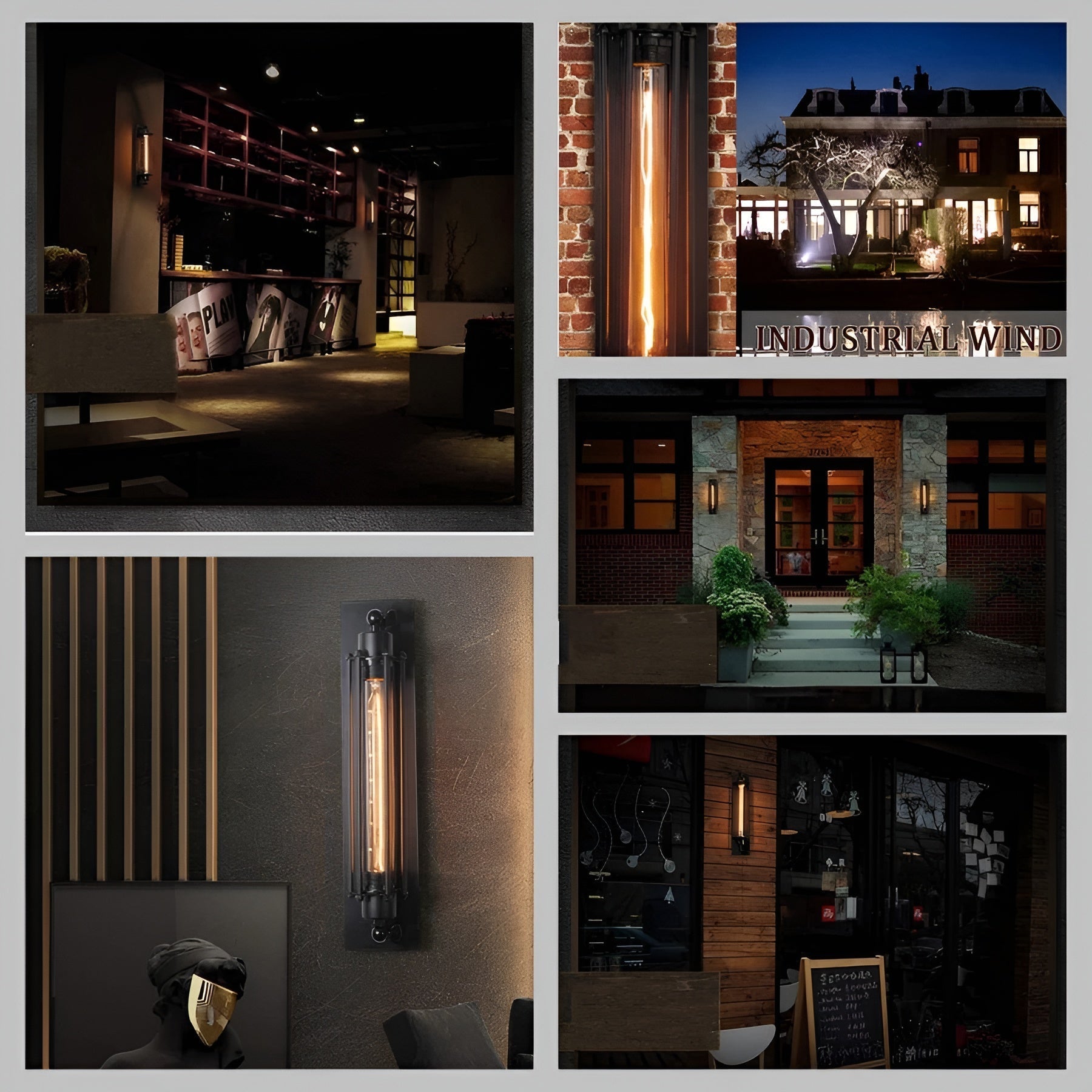 Applique Vintage LED Stylée | Salon et Couloir Noir Rétro Élégant